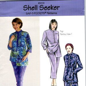 SAF TO POCKETS Combo Sewing Pattern, Pullover Top, Pants, All sizes Women